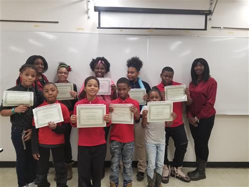 students receive awards  